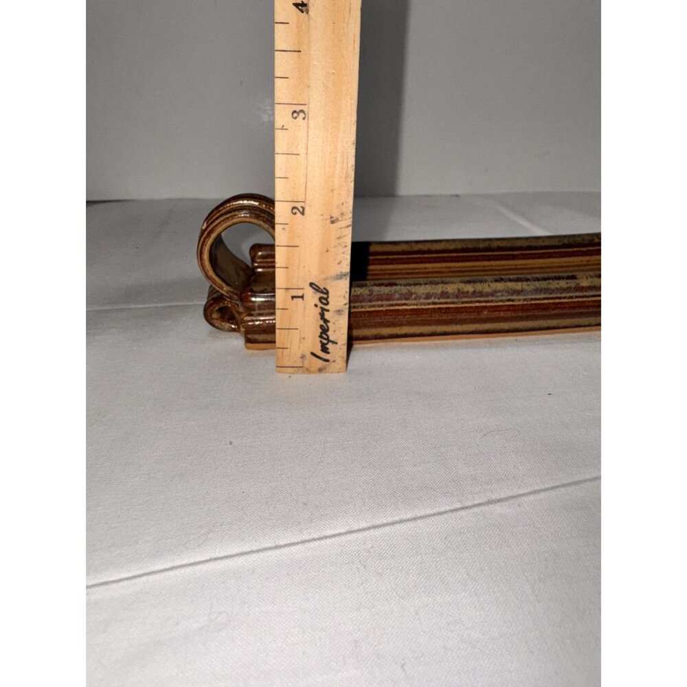 Vintage Ceramic Incense Holder With Scroll Design studio art pottery handmade ru - Picture 7 of 8